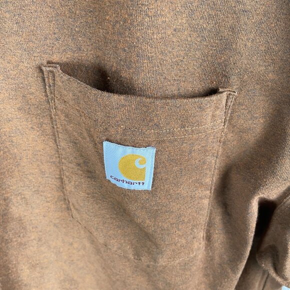 Carhartt K87 Pocket T-Shirt Men’s Large Brown Loose Fit Workwear Y2K Casual - Picture 6 of 6